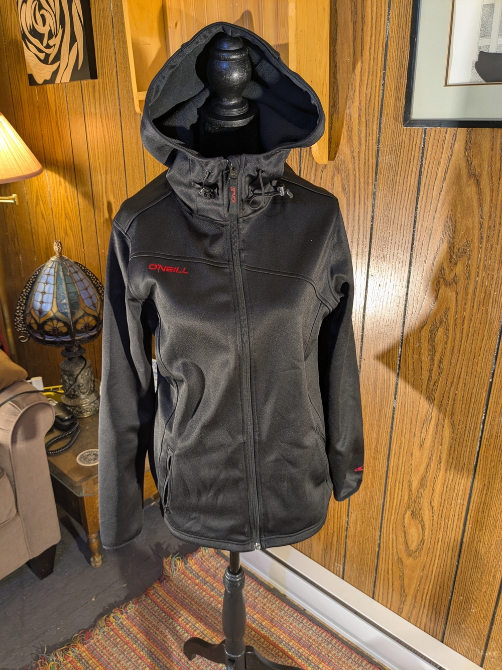 O'Neill Black Hooded Softshell Jacket